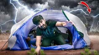 Camping in Dangerous Cyclone | Last Camping 😨