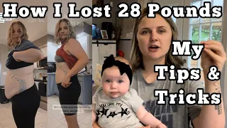 HOW I LOST 28 POUNDS | MY WEIGHT LOSS, FITNESS, & HEALTH JOURNEY | POSTPARTUM MOM OF 3 | MEGA MOM