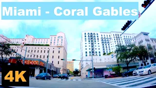 Driving Miami - Coral Gables city  4K