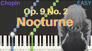 Chopin - Nocturne Op. 9 No. 2 (EASY Piano Tutorial)