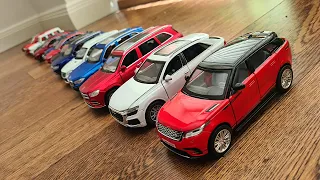 Various SUV Model Alloy Cars Being Pushed On The Floor Observed In Dynamic * - MyModelCarCollection