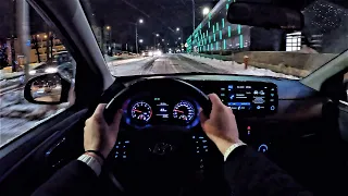 2021 Hyundai i10 [ Comfort ] 1.0l 67HP | Night POV Test Drive in winter season | Consumption info