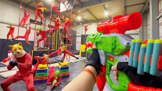 Nerf War | Amusement Park Battle 60 (Nerf First Person Shooter)