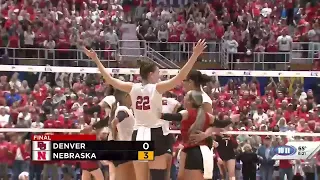 Nebraska defeats Denver in spring volleyball match