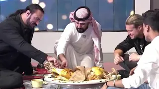 WWE Drew McIntyre and dolph having meal in saudi Arabia at crown jewel