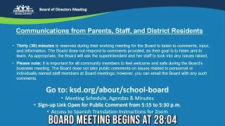 School Board Meeting - Sept. 14, 2022