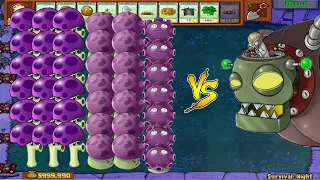 PVZ HACK| Plants Vs Zombies| Fume-Shroom vs Gloom-Shroom And Scaredy-Shroom Vs Dr.Zomboss All Zombie