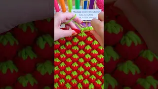 Crochet Strawberry Stitch by Naztazia 🍓 #shorts