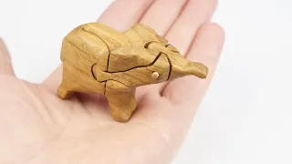 How to make 3d puzzle "Elephant" on a scroll saw.