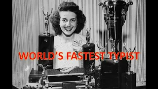 World's fastest typist in typewriter | Stella Pajunas