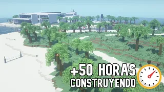 PASÉ 50 HORAS construyendo una ISLA PRIVADA en MINECRAFT