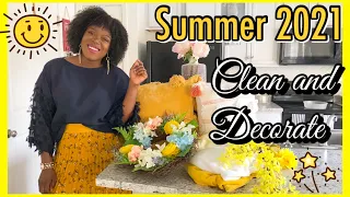 *New* Summer clean and decorate with me / Summer decor 2021/Decorating ideas for the summer