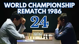 Garry Kasparov vs Anatoly Karpov | World Championship Rematch 1986 | Round 24