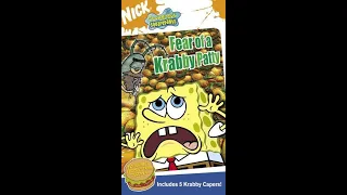 Opening to SpongeBob SquarePants Fear of A Krabby Patty 2005 VHS (DAMAGED)