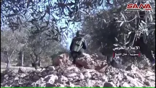 Армия Сирии преследует террористов в сельских районах под Дамаском HD, 1280x720p