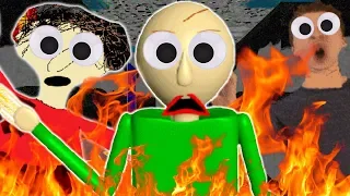 BALDI'S SCHOOL IS ON FIRE AND I HAVE TO PUT IT OUT! | New Baldi's Basics Mod