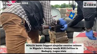 NDLEA burns biggest singular cocaine seizure in Nigeria's history worth N193 billion