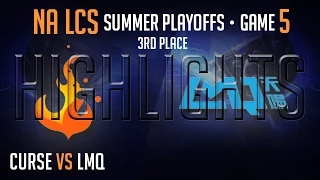 Curse vs LMQ Playoff Highlights Game 5 PAX 3rd Place Match S4 NA LCS Playoffs CRS vs LMQ Game 5