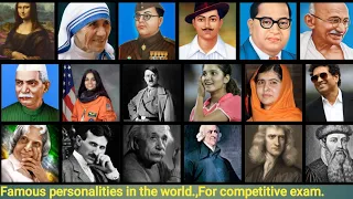 Famous personalities in the world /For competitive exam /famous  personalities name with pictures/