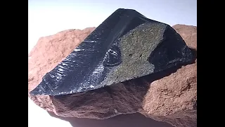 Rare, (Genuine), Lunar Feldspathic Basalt, Achondrite, Fusion Liquid Melt Crust/Stone Intrusion