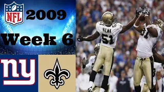 New York Giants vs. New Orleans Saints | NFL 2009 Week 6 Highlights