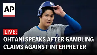 Shohei Ohtani press conference after theft, gambling allegations against interpreter (Full live)