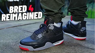 SO GOOD! Air Jordan 4 Bred Reimagined On Feet Review