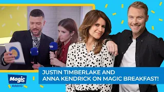 Harriet Scott and Eloise Carr meet Trolls World Tour stars Justin Timberlake & Anna Kendrick