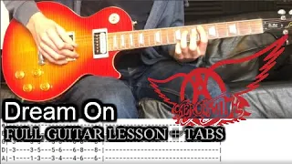 Aerosmith - Dream On Guitar Lesson (WITH TABS)