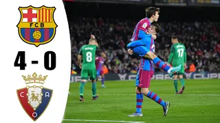 Barcelona vs Osasuna 4-0 Highlights | Laliga Santander 2022