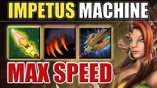 6 Impetus Shots in your Face [Overpower Max Attack speed + Bash] Dota 2 Ability Draft