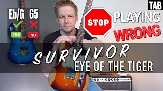 Survivor - Eye Of The Tiger | Guitar cover WITH TABS |