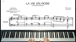 La Vie En Rose - Édith Piaf | Piano Tutorial | Sheet music | Download |