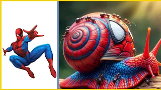 SUPERHEROES but SNAIL VENGERS ✴️ All Characters (marvel & DC) 2024