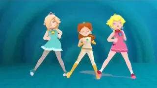 Rosalina, Peach, and Daisy dancing to Bboom Bboom