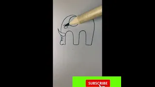 Как просто нарисовать слона . Как научиться рисовать, art, искусство