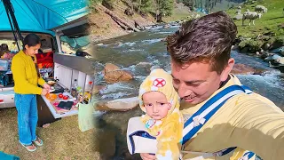 Vlog 392 | Shivi ke sath ki river crossing😨 Riverside camping with small kid