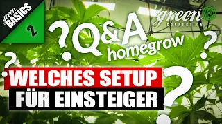 Das richtige SETUP für den ersten HOMEGROW | Q&A | GreenBasics 2 |GreenConnection