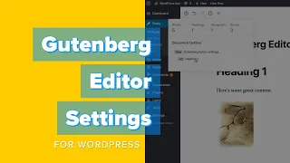 Inside the Gutenberg Editor settings for WordPress