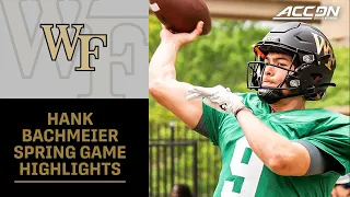 Wake Forest QB Hank Bachmeier Impresses In Spring Game