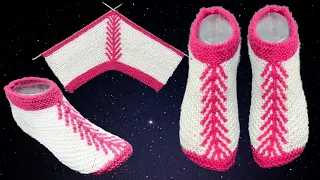 New Knitting Pattern For Ladies Socks/Shoes/Jurab/Jutti/Slippers/Booties # 195