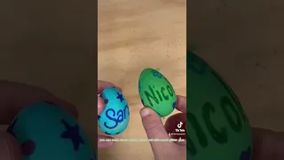 Decorating our Easter eggs- with Markers!