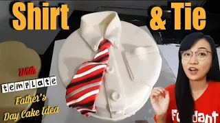 Shirt Cake with TEMPLATE | Father's Day Shirt Cake | How to make a Shirt Cake | Shirt Cake