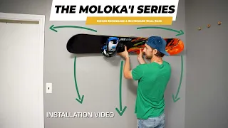 Skateboard Rack & Snowboard Rack Installation (Grassracks Moloka'i Series - Bamboo Wall Rack)
