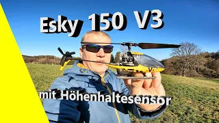 Esky 150 V 3 RC Helikopter RTF outdoor Flugtest - wie macht sich der Kleine?