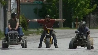 Turbo Lawn Mower Drag Race