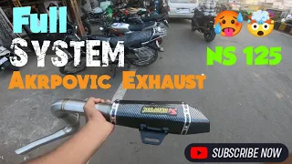 Akrapovic full system exhaust install in NS 125 | Exhaust install ns 125 | smooth sound NS 125