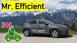 Hyundai Kona electric - real-life consumption test done by a professional Eco-Driver