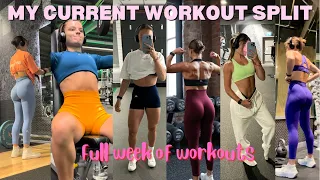 MY CURRENT WORKOUT SPLIT | full week of workouts