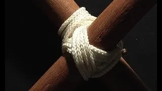 noeud brelage diagonal! diagonal lashing knot!.mp4